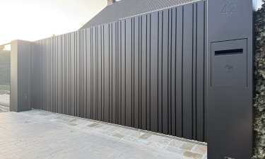 Design aluminium schuifpoort — Alken